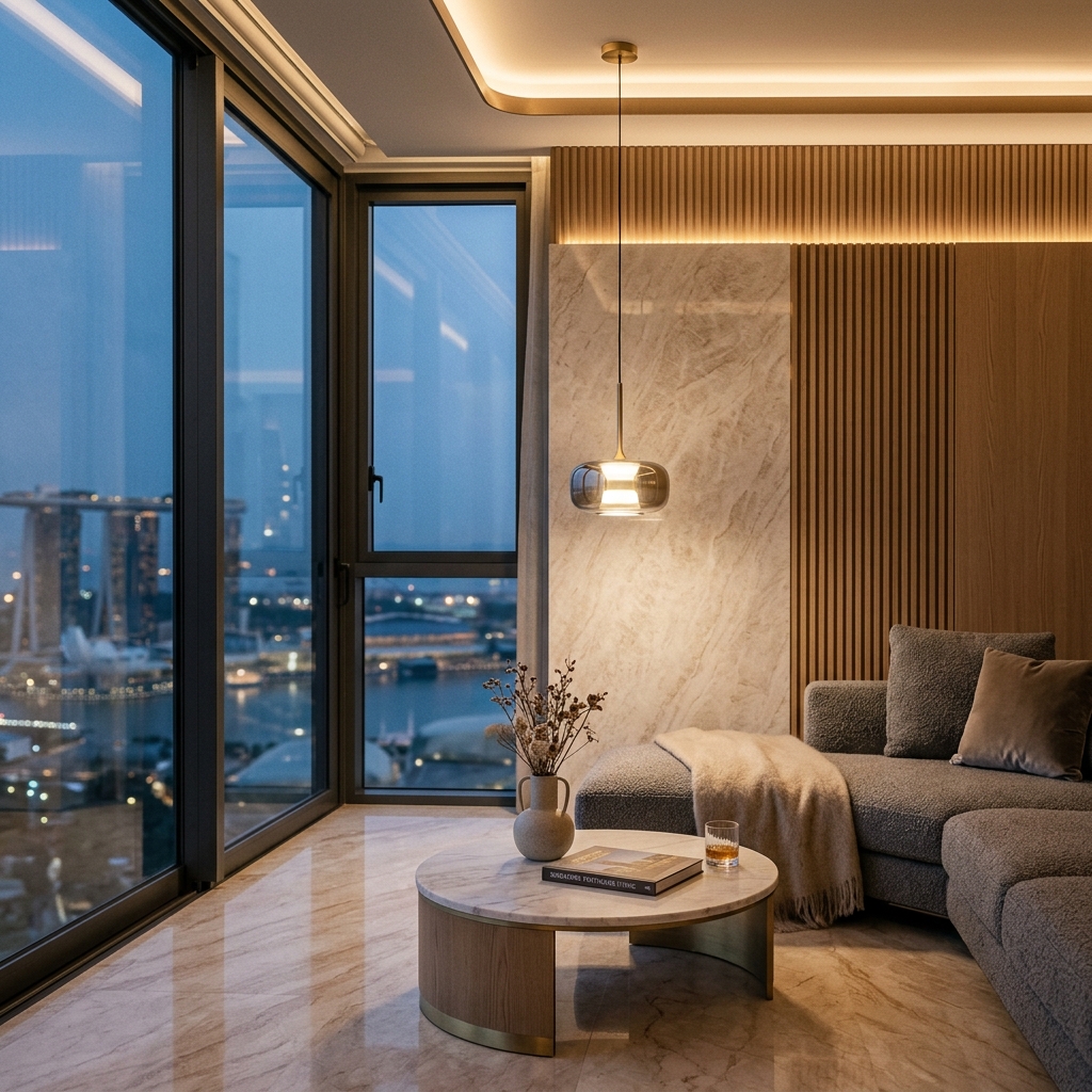 Luxury living room detailing