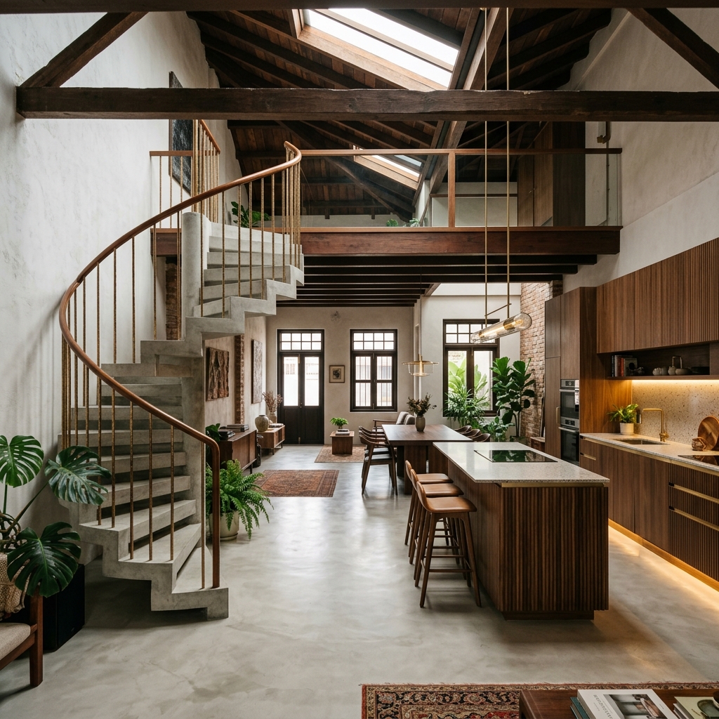 Renovated shophouse interior
